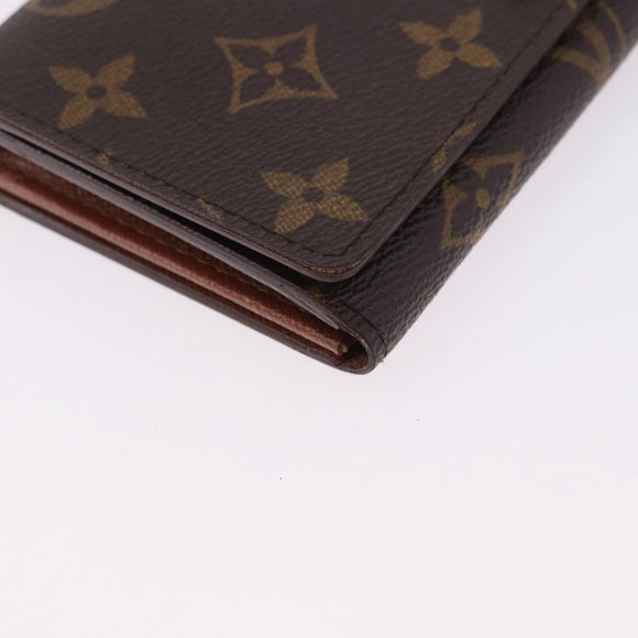 LOUIS VUITTON Monogram Porte Monnaie Billets Tresor Wallet M61730 Auth 194459A