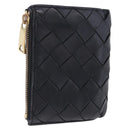 BOTTEGA VENETA INTRECCIATO Bifold Wallet Leather Black Auth 194460A-1
