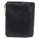 BOTTEGA VENETA INTRECCIATO Bifold Wallet Leather Black Auth 194460A-13