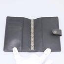 LOUIS VUITTON Monogram Mat Agenda PM Day Planner Cover Black R20932 Auth 194461A-13