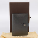 LOUIS VUITTON Monogram Mat Agenda PM Day Planner Cover Black R20932 Auth 194461A-22
