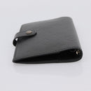 LOUIS VUITTON Monogram Mat Agenda PM Day Planner Cover Black R20932 Auth 194461A-6