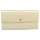 LOUIS VUITTON Vernis Portefeiulle Sarah Wallet Perle M91971 LV Auth 194462A-2