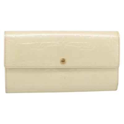 LOUIS VUITTON Vernis Portefeiulle Sarah Wallet Perle M91971 LV Auth 194462A - 0
