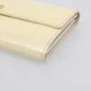 LOUIS VUITTON Vernis Portefeiulle Sarah Wallet Perle M91971 LV Auth 194462A-8