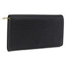 LOUIS VUITTON Epi Porte Monnaie Billets Tresor Wallet Black M61730 Auth 194463A-1