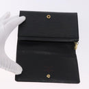 LOUIS VUITTON Epi Porte Monnaie Billets Tresor Wallet Black M61730 Auth 194463A-12