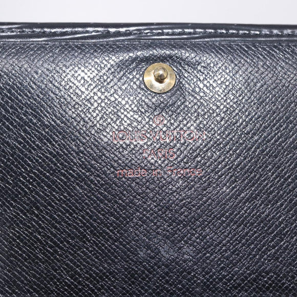 LOUIS VUITTON Epi Porte Monnaie Billets Tresor Wallet Black M61730 Auth 194463A