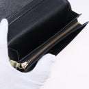 LOUIS VUITTON Epi Porte Monnaie Billets Tresor Wallet Black M61730 Auth 194463A-14