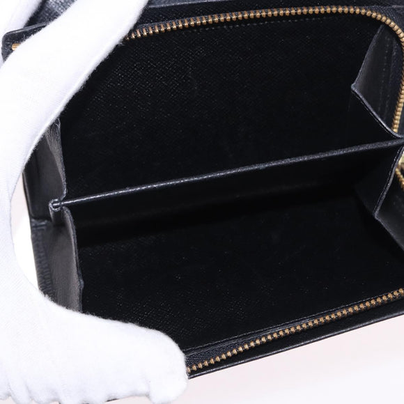 LOUIS VUITTON Epi Porte Monnaie Billets Tresor Wallet Black M61730 Auth 194463A