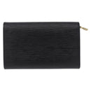 LOUIS VUITTON Epi Porte Monnaie Billets Tresor Wallet Black M61730 Auth 194463A-3
