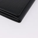LOUIS VUITTON Epi Porte Monnaie Billets Tresor Wallet Black M61730 Auth 194463A-8