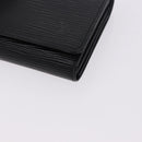 LOUIS VUITTON Epi Porte Monnaie Billets Tresor Wallet Black M61730 Auth 194463A-9