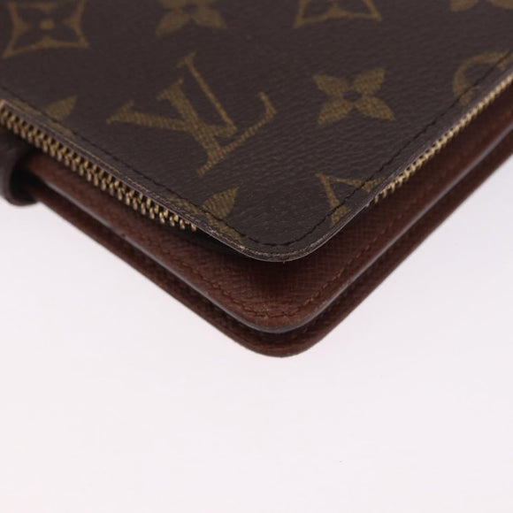 LOUIS VUITTON Monogram Porto Papie Zip Wallet M61207 LV Auth 194469A