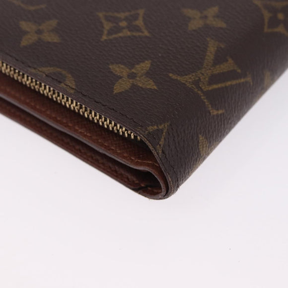 LOUIS VUITTON Monogram Porto Papie Zip Wallet M61207 LV Auth 194469A
