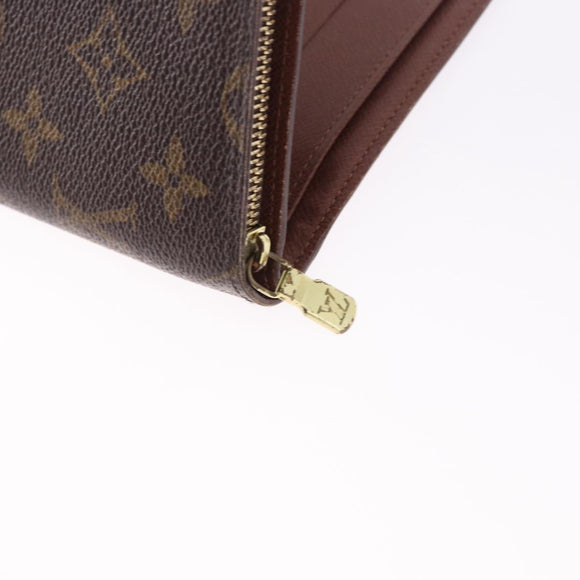 LOUIS VUITTON Monogram Porto Papie Zip Wallet M61207 LV Auth 194469A