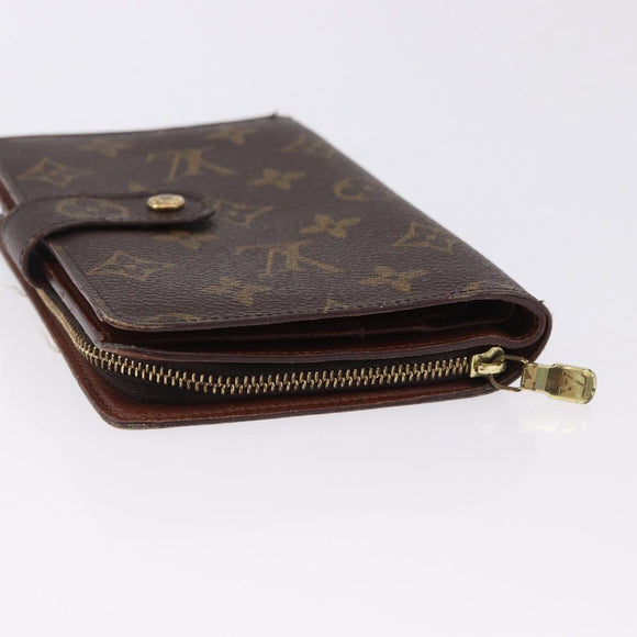 LOUIS VUITTON Monogram Porto Papie Zip Wallet M61207 LV Auth 194469A