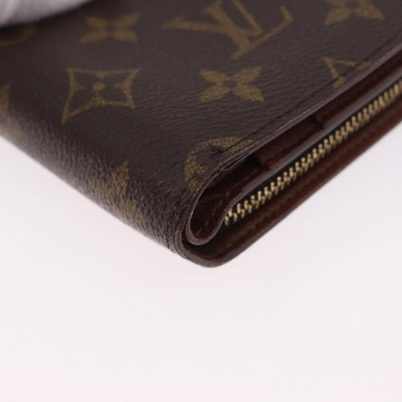 LOUIS VUITTON Monogram Porto Papie Zip Wallet M61207 LV Auth 194469A