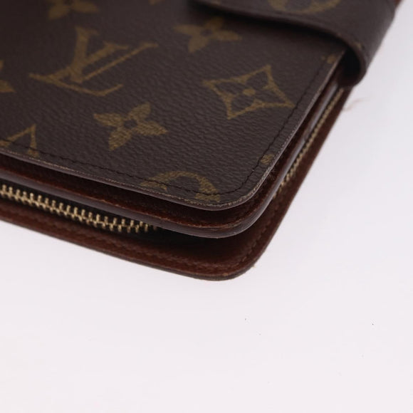 LOUIS VUITTON Monogram Porto Papie Zip Wallet M61207 LV Auth 194469A