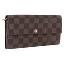 LOUIS VUITTON Damier Ebene Portefeuille Sarah Long Wallet N60491 LV Auth 194471A-1