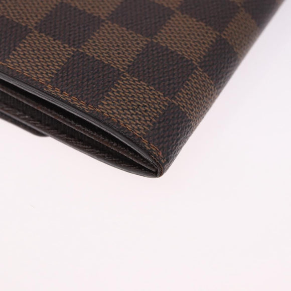 LOUIS VUITTON Damier Ebene Portefeuille Sarah Long Wallet N60491 LV Auth 194471A