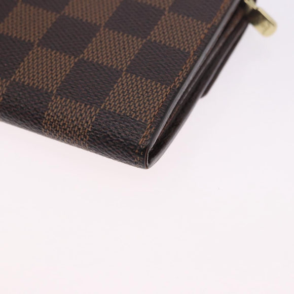 LOUIS VUITTON Damier Ebene Portefeuille Sarah Long Wallet N60491 LV Auth 194471A