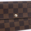 LOUIS VUITTON Damier Ebene Portefeuille Sarah Long Wallet N60491 LV Auth 194471A-17