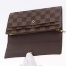 LOUIS VUITTON Damier Ebene Portefeuille Sarah Long Wallet N60491 LV Auth 194471A-18