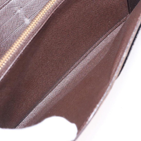 LOUIS VUITTON Damier Ebene Portefeuille Sarah Long Wallet N60491 LV Auth 194471A