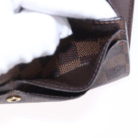 LOUIS VUITTON Damier Ebene Portefeuille Sarah Long Wallet N60491 LV Auth 194471A