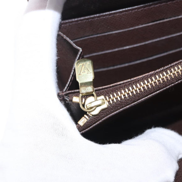 LOUIS VUITTON Damier Ebene Portefeuille Sarah Long Wallet N60491 LV Auth 194471A
