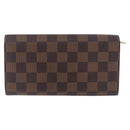 LOUIS VUITTON Damier Ebene Portefeuille Sarah Long Wallet N60491 LV Auth 194471A-2