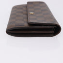 LOUIS VUITTON Damier Ebene Portefeuille Sarah Long Wallet N60491 LV Auth 194471A-3