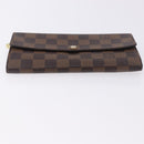 LOUIS VUITTON Damier Ebene Portefeuille Sarah Long Wallet N60491 LV Auth 194471A-6