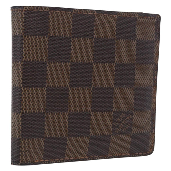 LOUIS VUITTON Damier Ebene Portefeuille Marco Bifold Wallet N61675 Auth 194472A