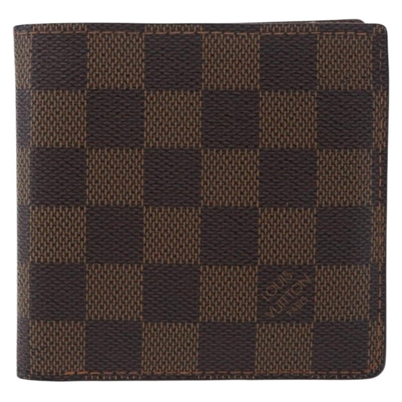 LOUIS VUITTON Damier Ebene Portefeuille Marco Bifold Wallet N61675 Auth 194472A
