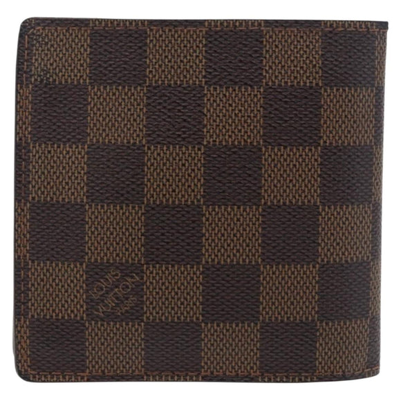LOUIS VUITTON Damier Ebene Portefeuille Marco Bifold Wallet N61675 Auth 194472A