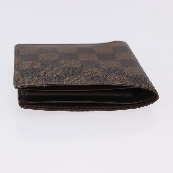 LOUIS VUITTON Damier Ebene Portefeuille Marco Bifold Wallet N61675 Auth 194472A