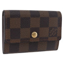 LOUIS VUITTON Damier Ebene Porte Monnaie Plat Coin Purse N61930 LV Auth 194473A-1