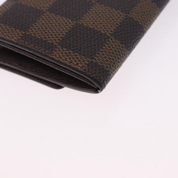 LOUIS VUITTON Damier Ebene Porte Monnaie Plat Coin Purse N61930 LV Auth 194473A