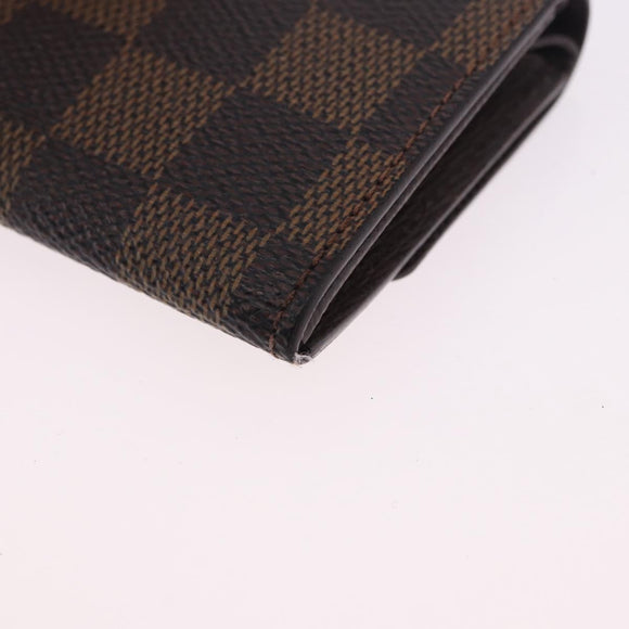 LOUIS VUITTON Damier Ebene Porte Monnaie Plat Coin Purse N61930 LV Auth 194473A