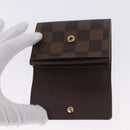 LOUIS VUITTON Damier Ebene Porte Monnaie Plat Coin Purse N61930 LV Auth 194473A-17
