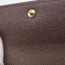 LOUIS VUITTON Damier Ebene Porte Monnaie Plat Coin Purse N61930 LV Auth 194473A-8