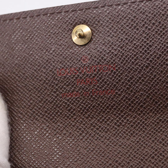 LOUIS VUITTON Damier Ebene Porte Monnaie Plat Coin Purse N61930 LV Auth 194473A