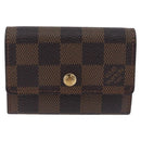 LOUIS VUITTON Damier Ebene Porte Monnaie Plat Coin Purse N61930 LV Auth 194473A-13