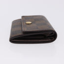 LOUIS VUITTON Damier Ebene Porte Monnaie Plat Coin Purse N61930 LV Auth 194473A-3