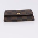 LOUIS VUITTON Damier Ebene Porte Monnaie Plat Coin Purse N61930 LV Auth 194473A-6