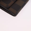 LOUIS VUITTON Damier Ebene Porte Monnaie Plat Coin Purse N61930 LV Auth 194473A-7