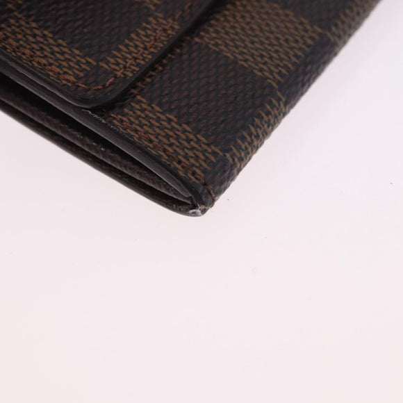 LOUIS VUITTON Damier Ebene Porte Monnaie Plat Coin Purse N61930 LV Auth 194473A