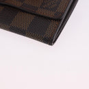 LOUIS VUITTON Damier Ebene Porte Monnaie Plat Coin Purse N61930 LV Auth 194473A-14